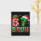 67 Six Seven Bruh 6 7 Meme Funny Christmas Santa E Kaart (Gele Bloem)