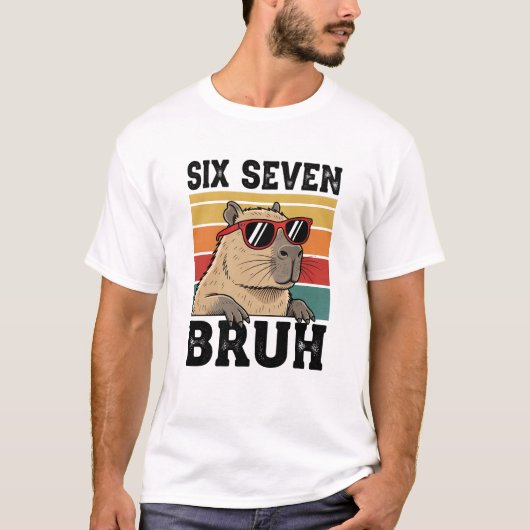 67 Six Seven Bruh Capybara T-shirt (Voorkant)