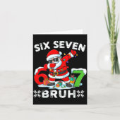 67 Six Seven Bruh Christmas 6 7 Meme Kaart (Voorkant)