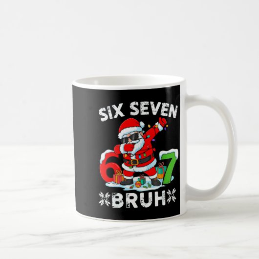 67 Six Seven Bruh Christmas 6 7 Meme Koffiemok (Rechts)