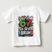 67 Six Seven Bruh Christmas Fun Holiday Tee Gift (Voorkant)