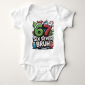67 Six Seven Bruh Christmas Fun Holiday Tee Gift Romper (Voorkant)