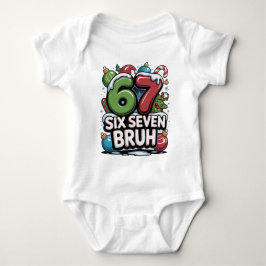 67 Six Seven Bruh Christmas Fun Holiday Tee Gift Romper