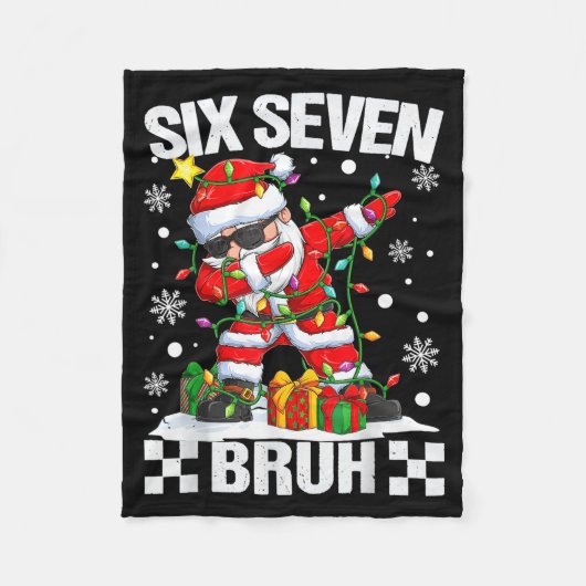 67 Six Seven Bruh Funny Christmas 6 7 Meme Men Wom Fleece Deken (Voorkant)
