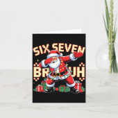 67 Six Seven Bruh Funny Christmas 6 7 Meme Men Wom Kaart (Voorkant)