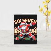 67 Six Seven Bruh Funny Christmas 6 7 Meme Men Wom Kaart (Gele Bloem)