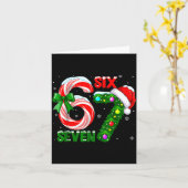 67 Six Seven Bruh Funny Christmas 6 7 Meme Men Wom Kaart (Gele Bloem)