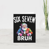 67 Six Seven Bruh Funny Christmas 6 7 Meme Men Wom Kaart (Voorkant)