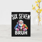 67 Six Seven Bruh Funny Christmas 6 7 Meme Men Wom Kaart (Gele Bloem)