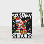 67 Six Seven Bruh Funny Christmas 6 7 Meme Men Wom Kaart (Voorkant)