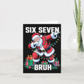 67 Six Seven Bruh Funny Christmas 6 7 Meme Men Wom Kaart (Voorkant)