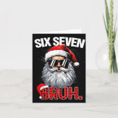 67 Six Seven Bruh Funny Christmas 6 7 Meme Men Wom Kaart (Voorkant)