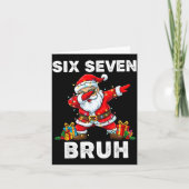 67 Six Seven Bruh Funny Christmas 6 7 Meme Men Wom Kaart (Voorkant)