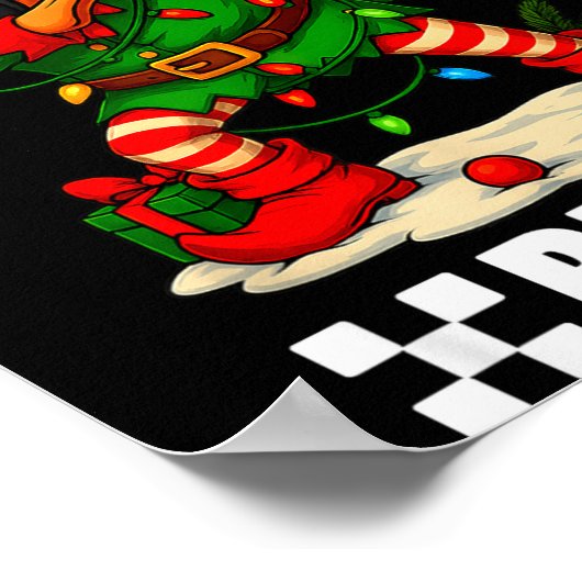 67 Six Seven Bruh Funny Christmas Dabbing Elf 6 7  Poster (Hoek)