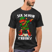 67 Six Seven Bruh Funny Christmas Dabbing Elf 6 7  T-shirt (Voorkant)
