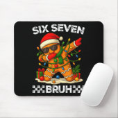 67 Six Seven Bruh Funny Christmas Dabbing Gingerbr Muismat (Met muis)