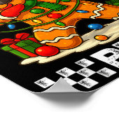 67 Six Seven Bruh Funny Christmas Dabbing Gingerbr Poster (Hoek)