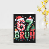 67 Six Seven Bruh Grappig Kerst 6 7 Meme Mannen Vr Kaart (Gele Bloem)