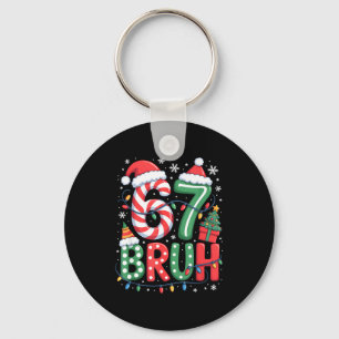 67 Six Seven Bruh Grappig Kerst 6 7 Meme Mannen Vr Sleutelhanger