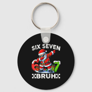 67 Six Seven Bruh Grappig Kerst 6 7 Meme Mannen Vr Sleutelhanger