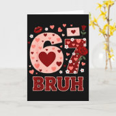 67 Six Seven Bruh Grappige Valentijn 6 7 Meme Jong Kaart (Gele Bloem)