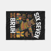 67 Six Seven Bruh Kwanzaa Dabbing 6 7 Meme Grappig Fleece Deken (Voorkant (Horizontaal))