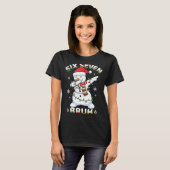 67 Six Seven Bruh Meme Funny Dabbing Snowman Chris T-shirt (Voorkant volledig)