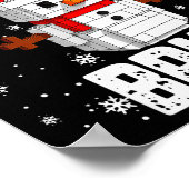 67 Six Seven Bruh Sneeuwman Bouwblokken Kerstmis Poster (Hoek)