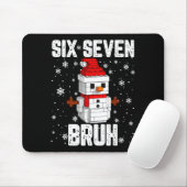 67 Six Seven Bruh Snowman Building Blocks Christma Muismat (Met muis)