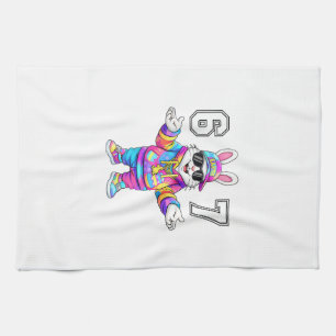 67 Six Seven Bunny Tie Dye Pasen Dag 67 Meme Manne Theedoek