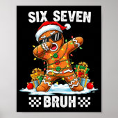67 Six Seven Burh Christmas Gingerbread 6 7 Meme M Poster (Voorkant)