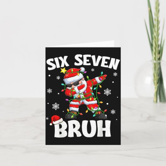 67 Six Seven Burh Funny Christmas 6 7 Meme Men Wom Kaart (Voorkant)