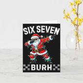 67 Six Seven Burh Funny Christmas 6 7 Meme Men Wom Kaart (Gele Bloem)
