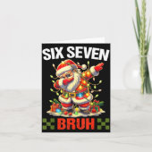 67 Six Seven Burh Funny Christmas 6 7 Meme Men Wom Kaart (Voorkant)