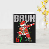 67 Six Seven Burh Funny Christmas 6 7 Meme Men Wom Kaart (Gele Bloem)