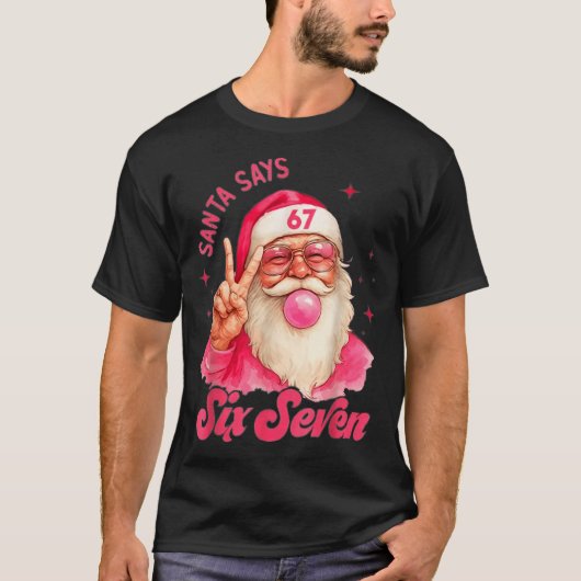 67 Six Seven Burh Funny Christmas 6 7 Meme Men Wom T-shirt (Voorkant)