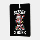 67 Six Seven Burh Funny Christmas 6 7 Meme  Metalen Ornament (Voorkant links)
