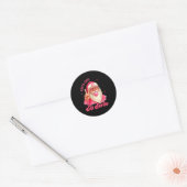 67 Six Seven Burh Grappig Kerst 6 7 Meme Mannen Vr Ronde Sticker (Envelop)