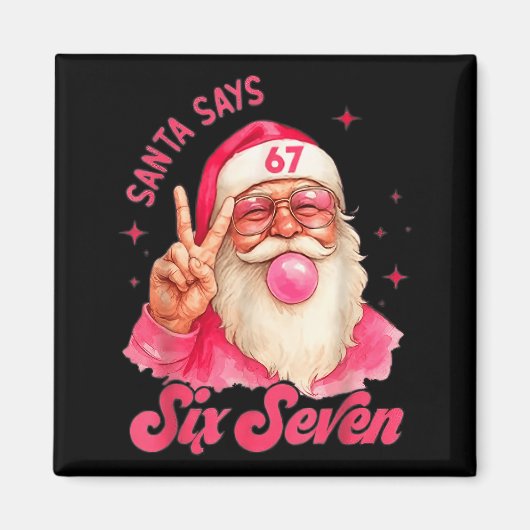 67 Six Seven Burh Grappige Kerst 6 7 Meme Mannen V Magneet (Voorkant)