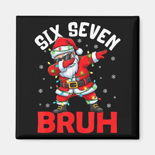 67 Six Seven Burh Grappige Kerstmis 6 7 Meme Manne Magneet (Voorkant)