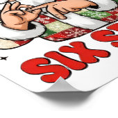 67 Six Seven Burh Grappige Kerstmis 6 7 Meme Manne Poster (Hoek)