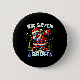 67 Six Seven Burh Grappige Kerstmis 6 7 Meme Manne Ronde Button 5,7 Cm
