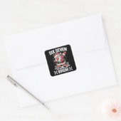 67 Six Seven Burh Grappige Kerstmis 6 7 Meme Vierkante Sticker (Envelop)
