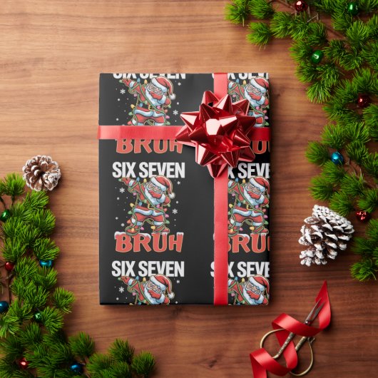 67 Six Seven Burh Kerstman Dab Kerstmis 6 7 Meme Cadeaupapier (Feestdagen Geschenken)