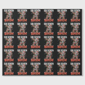 67 Six Seven Burh Kerstman Dab Kerstmis 6 7 Meme Cadeaupapier (Vlak)