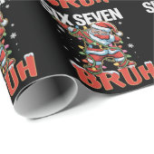 67 Six Seven Burh Kerstman Dab Kerstmis 6 7 Meme Cadeaupapier (Rol Hoek)