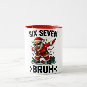 67 Six Seven Burh Kerstman Dabbing Tweekleurige Koffiemok