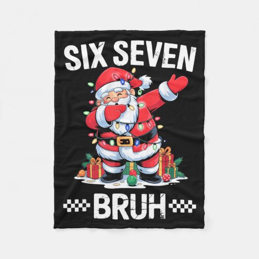 67 Six Seven Burh Kerstmis 6 7 Meme Fleece Deken (Voorkant)