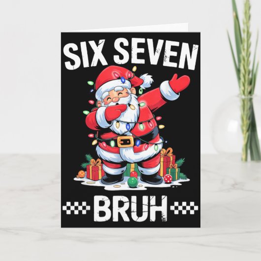 67 Six Seven Burh Kerstmis 6 7 Meme Kaart (Voorkant)