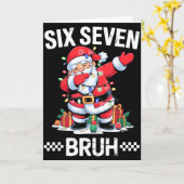 67 Six Seven Burh Kerstmis 6 7 Meme Kaart (Gele Bloem)